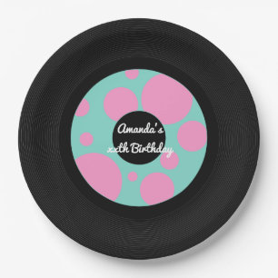 Record Hop Party Papieren Bordje