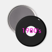 Record, jaren 80 magneet (Voorkant / Achterkant)
