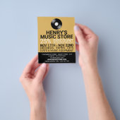 Record Logo, Music Store Adverteren brochure (Hand)