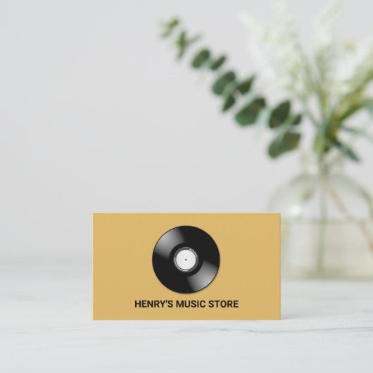 Record Logo, Music Store Visitekaartje (Staand voorkant)