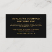 Record Logo, Music Store Visitekaartje (Achterkant)