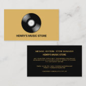Record Logo, Music Store Visitekaartje (Voorkant / Achterkant)