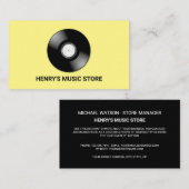 Record Logo, muziekwinkel Visitekaartje (Voorkant / Achterkant)