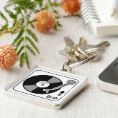Record Platenspeler Sleutelhanger (Zijkant)