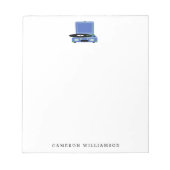 Record Player in Blue Personalized Notitieblok (Voorkant)