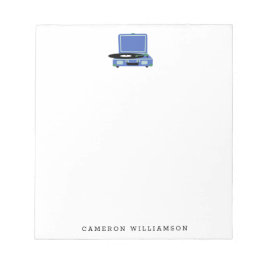 Record Player in Blue Personalized Notitieblok