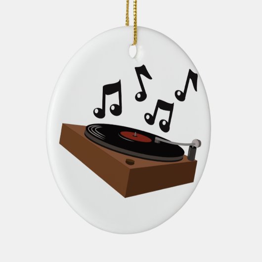 Record Player Keramisch Ornament (Rechts)