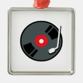 Record Player Metalen Ornament (Voorkant)