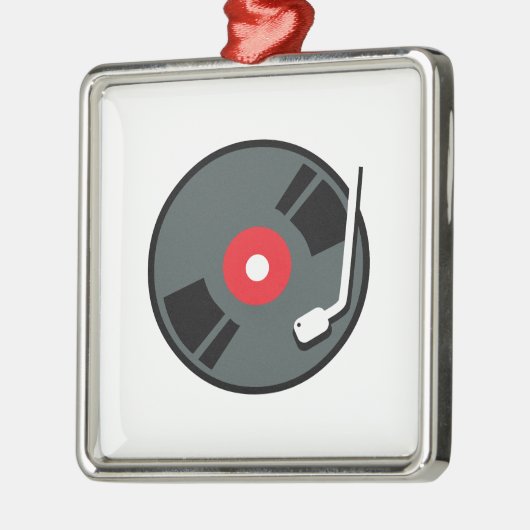 Record Player Metalen Ornament (Links)