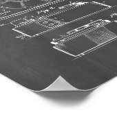 Record Player Patent - Chalkboard Poster (Hoek)