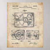 Record Player-patent Poster (Voorkant)