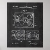Record Player-patent Poster (Voorkant)