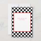 Record Player Rock N Roll Themed Birthday Party Bedankkaart (Achterkant)