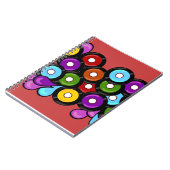 Record Romp Leuke Muziek Patroon Kunst Notitieboek (Linkerzijde)