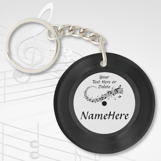 Record Sleutelhanger, gepersonaliseerde geschenken Sleutelhanger