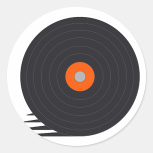 Record Speed - DJ, Disc Jockey, Muziek, Vinyl Ronde Sticker