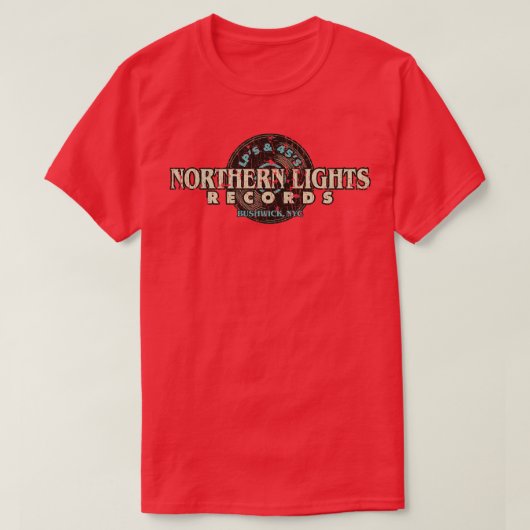 Record Store Northern Lights Records 1992 T-shirt (Design voorkant)