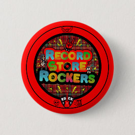 Record Store Rockers Knop Ronde Button 5,7 Cm