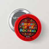 Record Store Rockers Knop Ronde Button 5,7 Cm (Voorkant /achterkant)