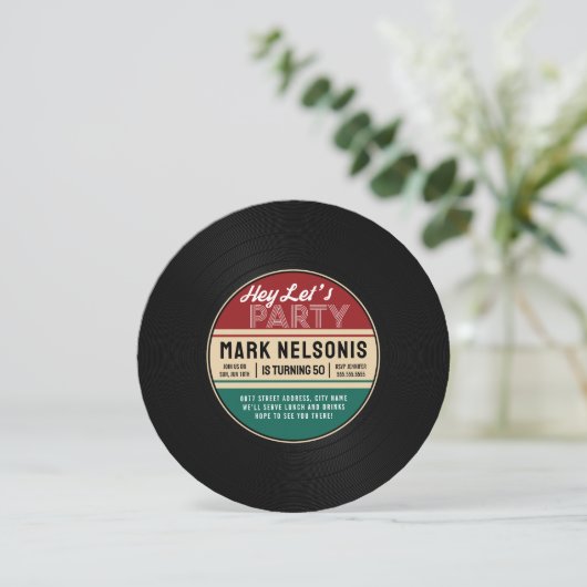  record uitnodiging (Staand voorkant)