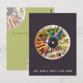 Record van artistieke foto van Leaves SAVE JAPAN Briefkaart (Voorkant / Achterkant)