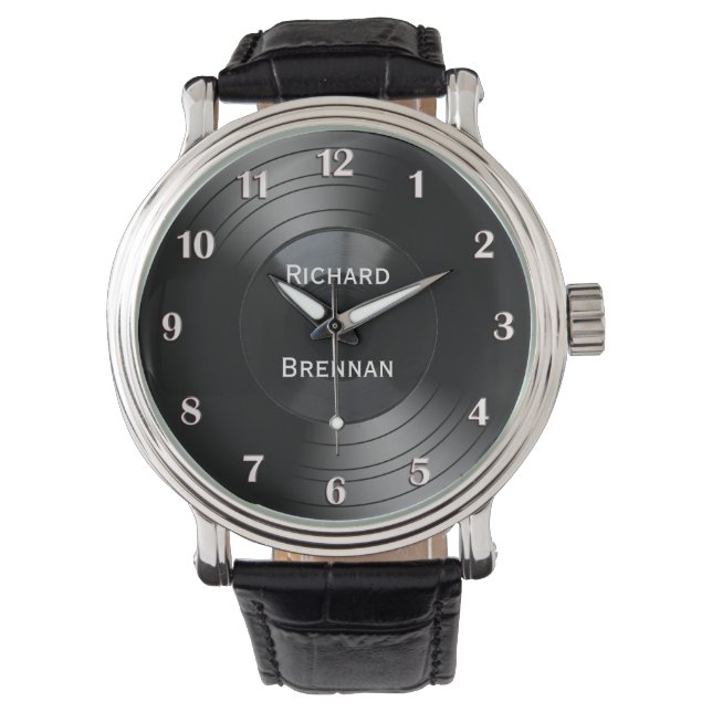 Recordalbum Gepersonaliseerde nieuwigheid Witte Ge Horloge (Voorkant)