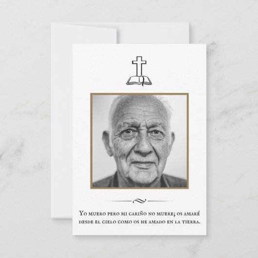 Recordatorio Memorial Kaart (Achterkant)