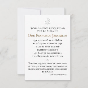 Recordatorio Memorial Kaart