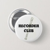 Recorder Club Ronde Button 5,7 Cm (Voorkant /achterkant)