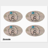 Recorder - de wereld revolt rond ovaal ticker ovale sticker (Vel)