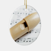 Recorder en vel muziek keramisch ornament (Rechts)