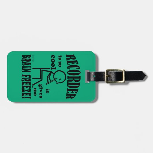 Recorder, hersenstilstand bagagelabel (Voorkant horizontaal)