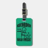 Recorder, hersenstilstand bagagelabel (Voorkant verticaal)