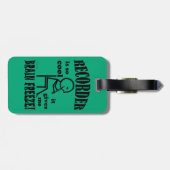 Recorder, hersenstilstand bagagelabel (Achterkant horizontaal)