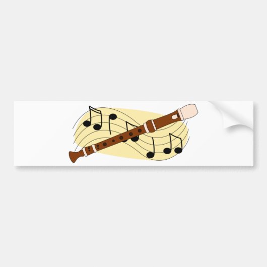 Recorder/instrument Bumpersticker (Voorkant)