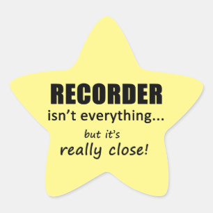 Recorder is niet alles Star-Sticker Ster Sticker