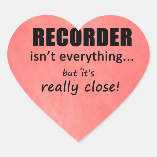Recorder is niet alles Sticker (Voorkant)