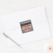 Recorder is niet alles-vierkante Sticker (Envelop)