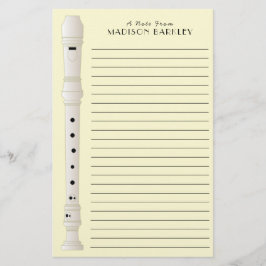 Recorder Music Teacher Musician Band Briefpapier