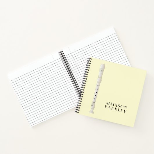 Recorder Music Teacher Musician Band Notitieboek (Binnen)