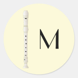 Recorder Music Teacher Musician Band Ronde Sticker