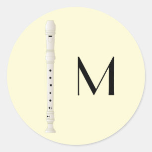 Recorder Music Teacher Musician Band Ronde Sticker