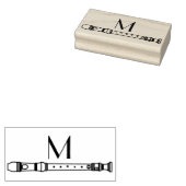 Recorder Music Teacher Musician Band Rubberstempel (Gestempeld)