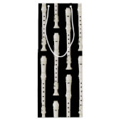 Recorder Music Teacher Musician Band Wijn Cadeautas (Achterkant)