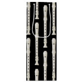 Recorder Music Teacher Musician Band Wijn Cadeautas (Voorkant)