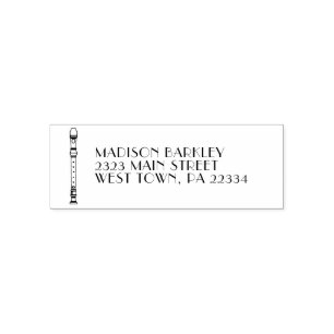 Recorder Music Teacher Musician Band Zelfinktende Stempel