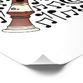 Recorder Musical Notes Woodwind Muziekdocent Foto Afdruk (Hoek)