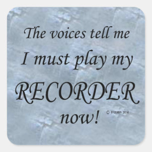 Recorder Stemmen zeggen moet Square Sticker afspel