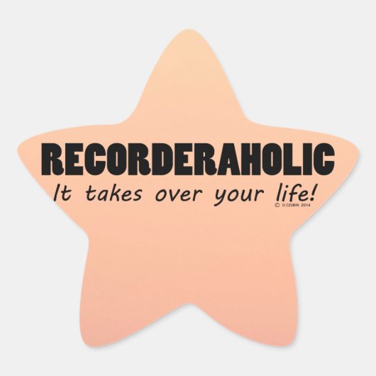 Recorderafolic Life Star-Sticker Ster Sticker (Voorkant)