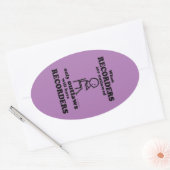 Recorders Verboden ovaal Sticker (Envelop)